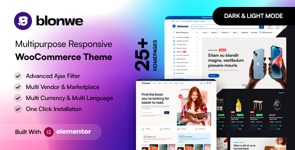 Blonwe v1.2.4 – Multipurpose WooCommerce Theme Nulled
