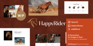 Happy Rider v2.12.0 – Horse School & Equestrian Center WordPress Theme Nulled