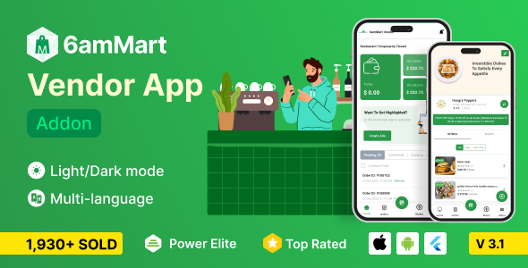 6amMart – Vendor App v3.1 Download