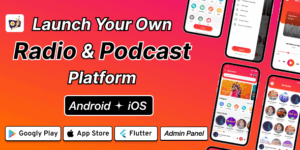 DTRadio v1.6 – Online Radio, Podcasts & Live Events Flutter App (iOS – Android) with admin panel Nulled