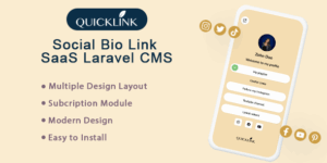 QuickBioLink v3.1 – Bio Link SaaS for Creators, Influencers and Businesses (SAAS) Nulled