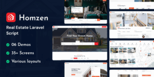 Homzen v1.2.6 – Laravel Real Estate Agency Portal Multilingual Nulled