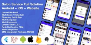 Multi Salon, Individual Appointments Booking System Full App Solution Flutter / Laravel / Angular v7.0