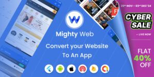 MightyWeb Webview v24.0 - Web to App Convertor (Flutter + Admin Panel)