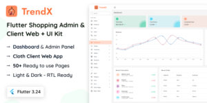TrendX v1.0 - Flutter Cloth Admin & Client Web + UI Kit