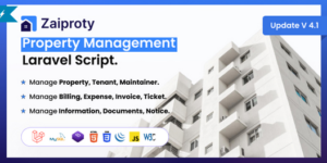 Zaiproty v4.2 – Property Management Laravel Script + 4 Addon Nulled