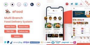 eFood v11.2 – Food Delivery App with Laravel Admin Panel + Delivery Man App Nulled