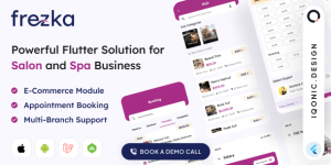 Frezka v4.3.0 - Spa & Salon Management and Booking Flutter App