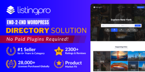 ListingPro v2.9.11 – Directory & Listing Theme + 2 Addons Nulled