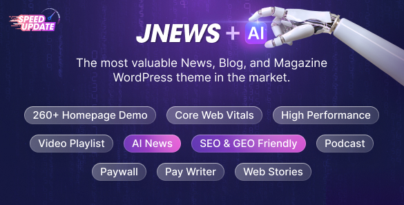 JNews v12.0.5 - Best WordPress Newspaper Magazine Blog AMP Theme Nulled
