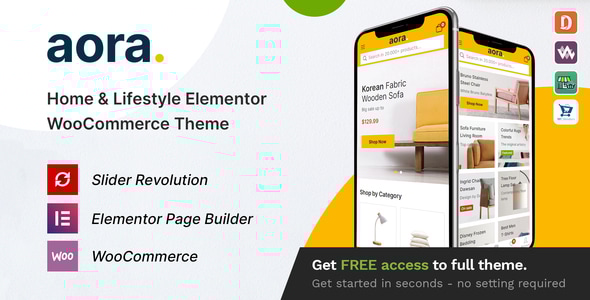 Aora v1.3.7 – Home & Lifestyle Elementor WooCommerce Theme