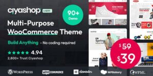 CiyaShop v4.19.0 – Responsive Multi-Purpose WooCommerce WordPress Theme Nulled