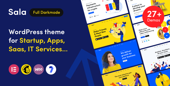 Sala v1.1.3 – Startup & SaaS WordPress Theme Nulled Download
