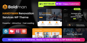Boldman v7.2 – Handyman Renovation Services WordPress Theme + RTL Nulled