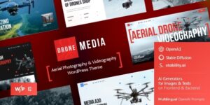 Drone Media v2.2.0 – Aerial Photography & Videography WordPress Theme + Elementor Nulled