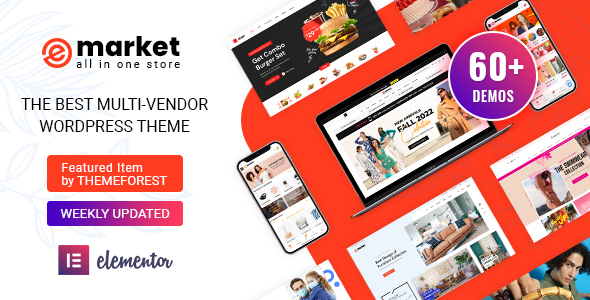 Emarket v8.1.2 – Multipurpose WooCommerce Theme Nulled