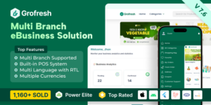 GroFresh v7.6 – (Grocery, Pharmacy, eCommerce, Store) App and Web with Laravel Admin Panel + Delivery App Nulled