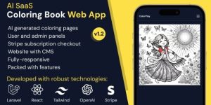ColorPlay v1.1 - AI SaaS Coloring Book Web App Download