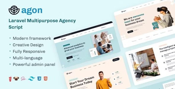 Agon v1.20.0 – Laravel Multipurpose Agency Script Nulled