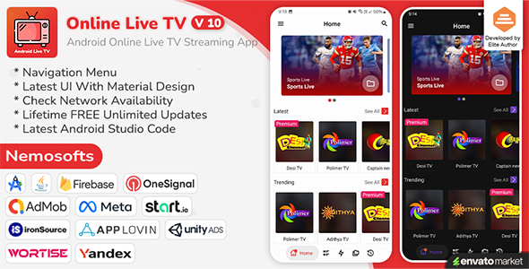 Android Online Live TV Streaming v10.3 - Online Live TV App Nulled