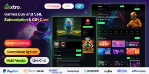 Axtro v2.1.0 - Games Buy and Sell, Subscription & Gift Card Laravel Script