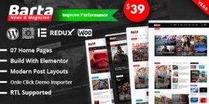 Barta v2.0.5 - News & Magazine WordPress Theme Download