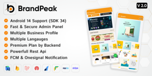 BrandPeak v2.2 - Festival Poster Maker, Business Post, Political Post Maker App Nulled