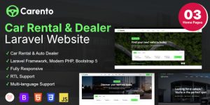 Carento v1.2.7 – Car Rental Booking Laravel System Nulled