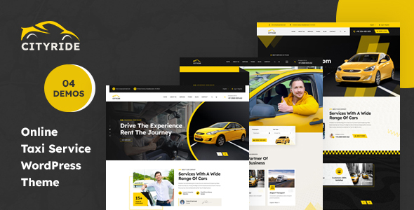 Cityride v1.0.0 - Online Taxi Service WordPress Theme Download