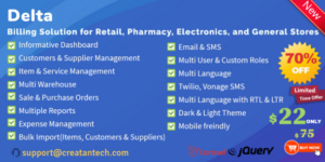 Delta v2.6 – Invoicing, POS, Billing & Inventory Management System with GST & CRM Nulled