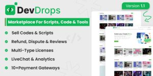 DevDrops v1.1.0 – Marketplace for Scripts, Code & Tools Script Download