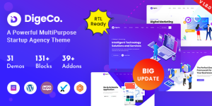 Digeco v2.2.1 – Startup Agency WordPress Theme Download