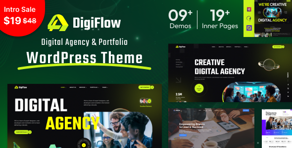 DigiFlow v1.8 - Digital Agency WordPress Theme Download