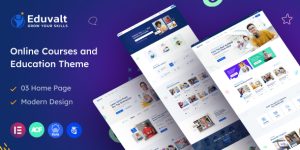 Eduvalt v2.0.2 – Online Courses & Education WordPress Theme + RTL