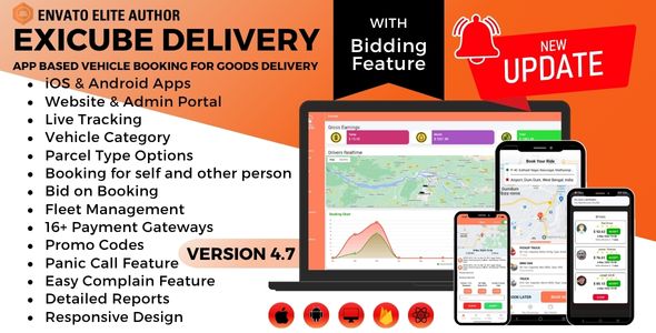 Exicube Delivery App v4.7.1 - Online Booking System App Download