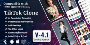 Flutter - TikTok Clone v4.1 Triller Clone & Short Video Streaming Mobile App for Android & iOS