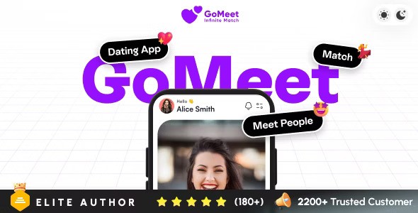 GoMeet v1.4 – Complete Social Dating Mobile App | Online Dating | Match, Chat & Video Dating | Dating App