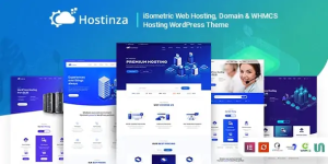 Hostinza v3.2.1 - Isometric Domain & Whmcs Web Hosting WordPress Theme