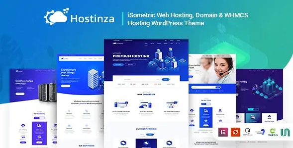 Hostinza v3.2.1 - Isometric Domain & Whmcs Web Hosting WordPress Theme
