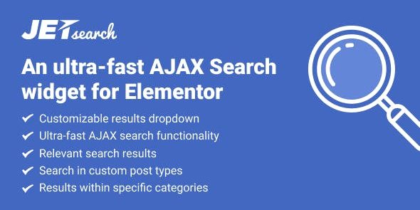 JetSearch v3.5.14 - AJAX Search widget for Elementor Plugin