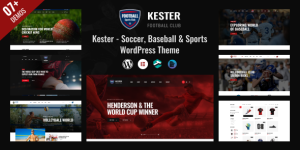 Kester v1.2.2 – Soccer Club & Sports News WordPress Theme Download