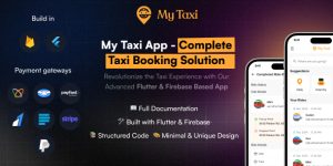 MyTaxi v8.0 – Complete Flutter Taxi Booking, Intercity Ride & Parcel Delivery App with admin | Uber Clone