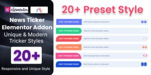 News Ticker Addon For Elementor v2.4 - Elementor-based WordPress plugin