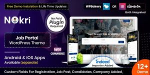 Nokri v1.6.1 – Job Board WordPress Theme Download