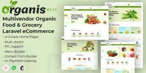 Organis v1.2.2 – Multivendor Organic Food & Grocery Laravel eCommerce