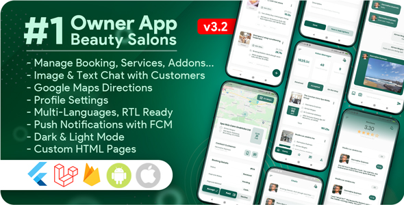 Owner App for Beauty Salons, Spa, Massage, Barber Appointment System v3.2.0