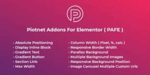 Piotnet Addons For Elementor Pro v7.1.67 - Elementor Addon Nulled