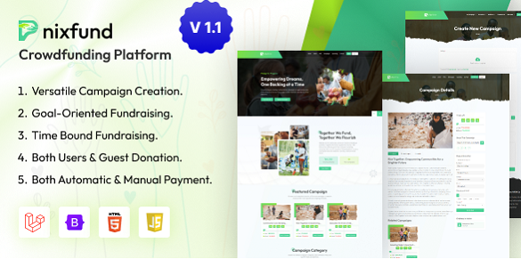 PnixFund v1.1 - Crowdfunding Platform Nulled