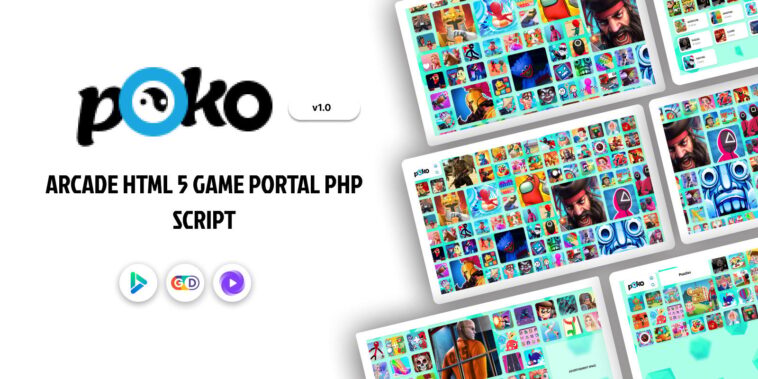 Poko Arcade HTML 5 Game Portal PHP Script (22 November 2024)
