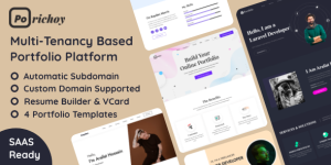Porichoy v1.7- Multitenancy Based Portfolio Builder Platform (SAAS) Script